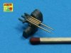 Aber 350L-37 Set of 8 pcs 127 mm barrels with recoil for Japan ships (1:350)